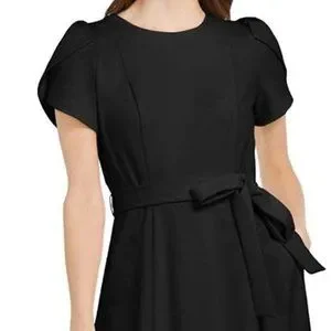 green emerald velvet dress Calvin Klein Women's Tulip Short Sleeve Scuba Crepe Mini Dress, Indigo  Multi, 2 at Amazon Women's Clothing store main image 0